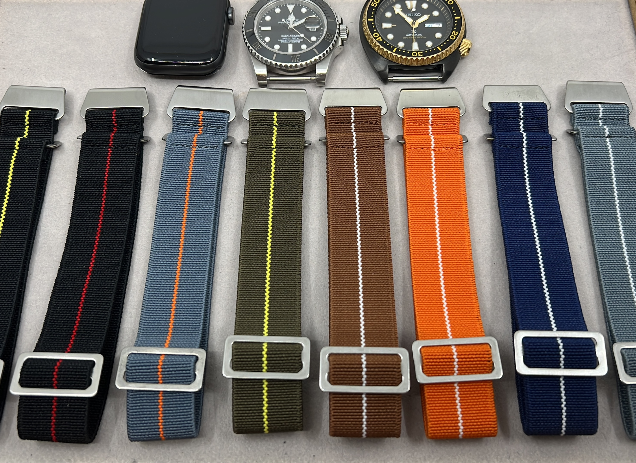 French Marine Watch Straps, Marine Nationale Watch strap, elastic watch band, NDC Watchband 20mm 22mm 24mm 