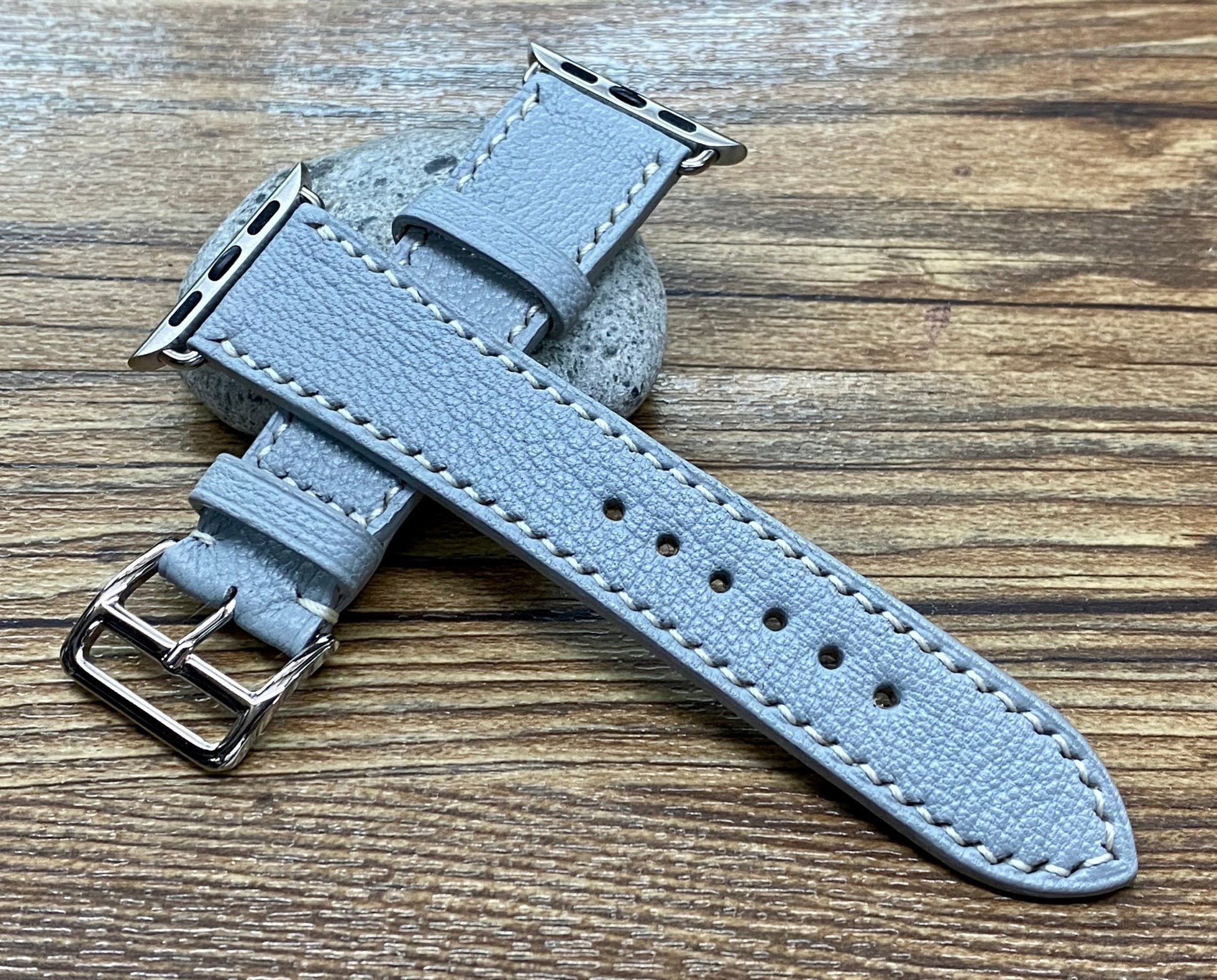 Apple Watch 42mm 41mm, series 10, Single Tour Rallye, iWatch, Apple Watch 40mm, Apple Watch Band light grey, iWatch Band