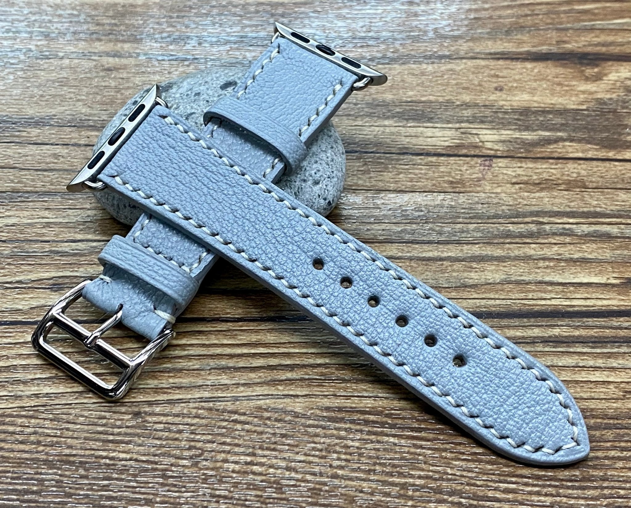 Apple Watch 42mm 41mm, series 10, Single Tour Rallye, iWatch, Apple Watch 40mm, Apple Watch Band light grey, iWatch Band