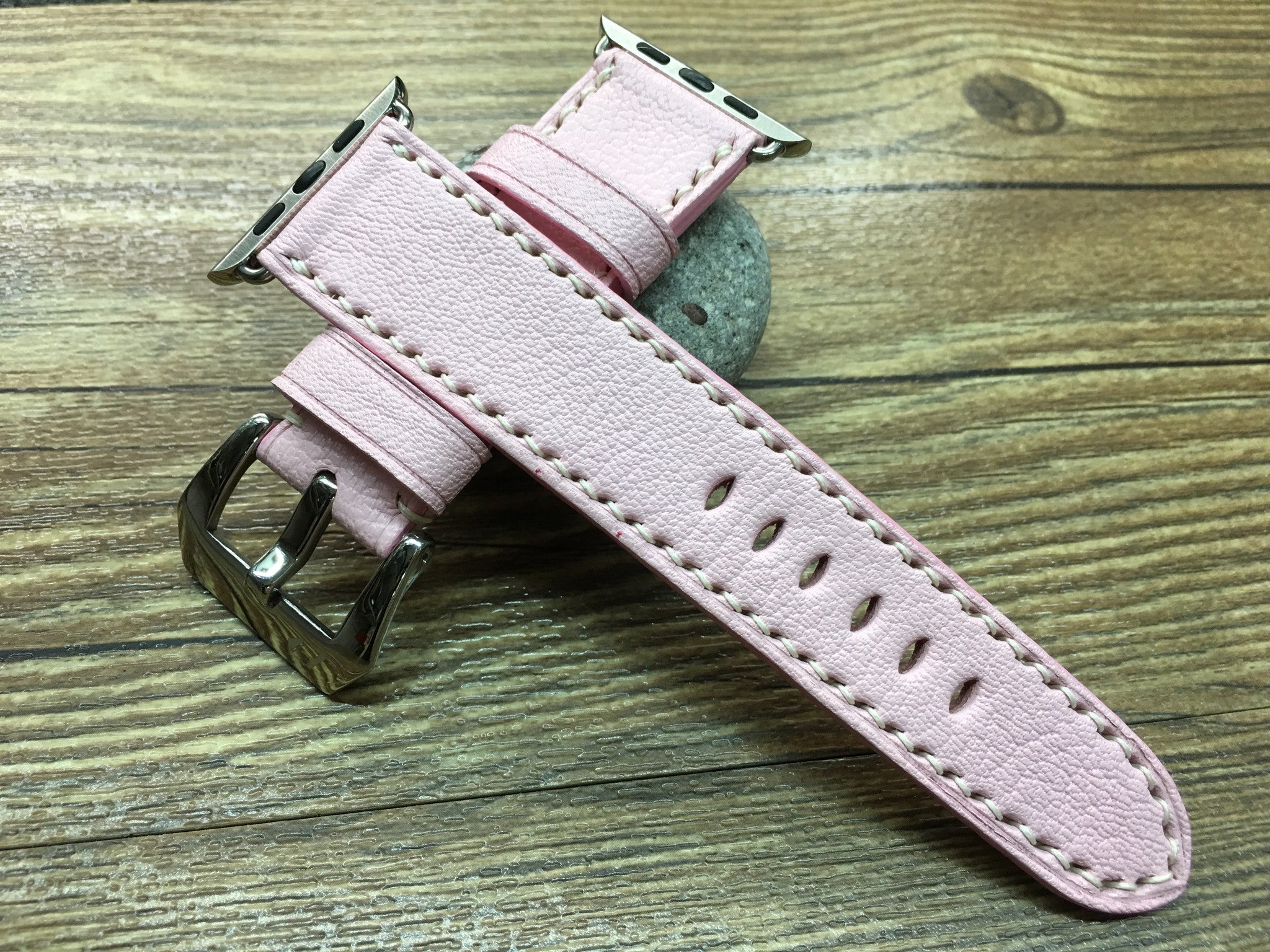 Apple Watch Band 45mm, Apple Watch Ultra Pink Leather Watch Band, Smartwatch Band 41mm, Smartwatch Band, Apple Watch Straps for Valentines Day