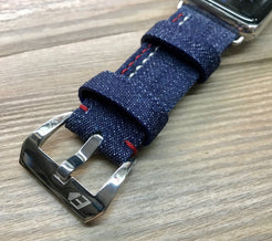 Apple Watch Band, Apple Watch 38mm, 42mm, Denim watch band, Apple Watch Strap, iwatch, Denim band - eternitizzz-straps-and-accessories