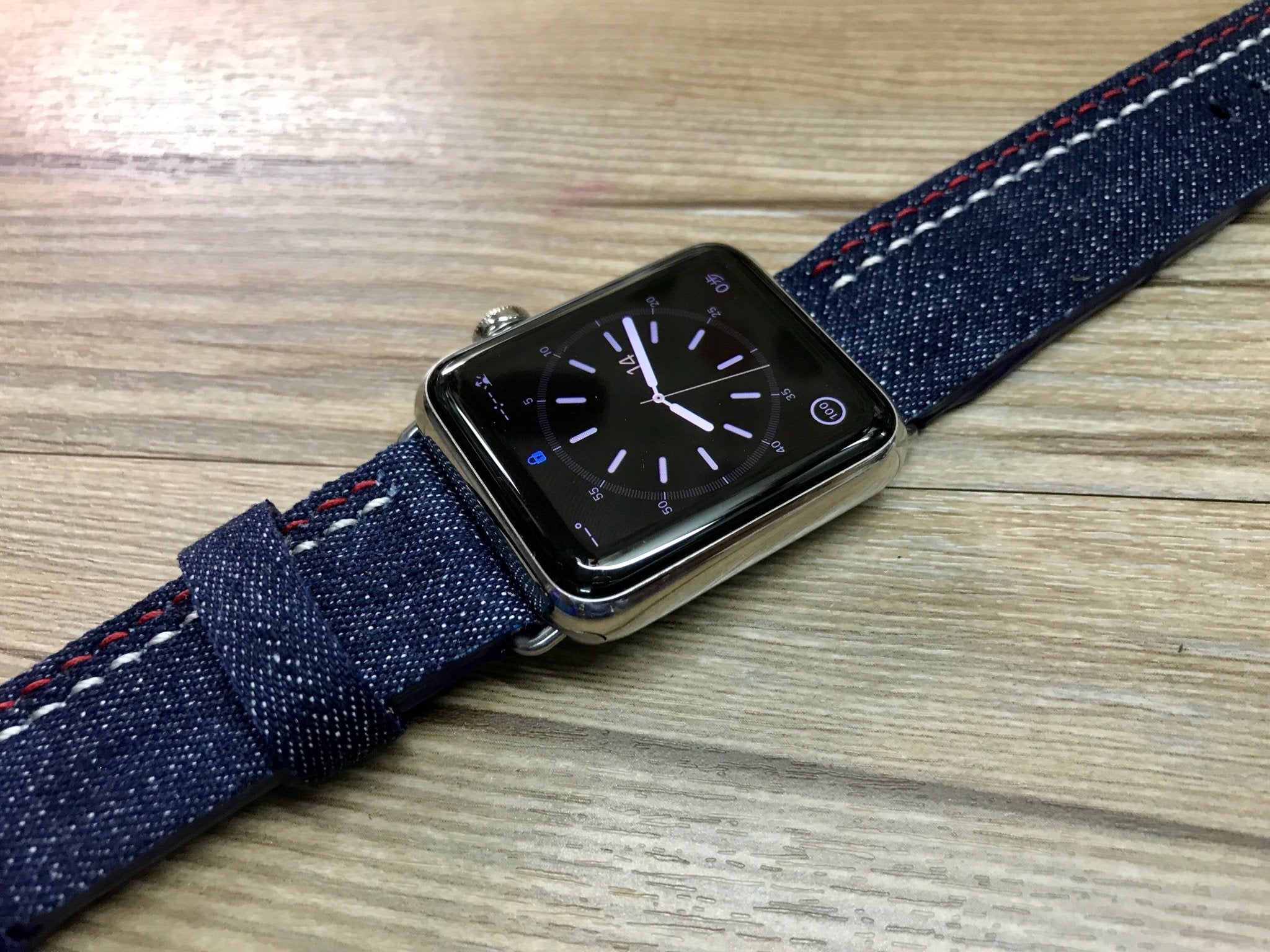 Apple Watch Band, Apple Watch 38mm, 42mm, Denim watch band, Apple Watch Strap, iwatch, Denim band - eternitizzz-straps-and-accessories