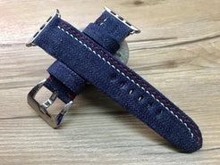 Apple Watch Band, Apple Watch 38mm, 42mm, Denim watch band, Apple Watch Strap, iwatch, Denim band - eternitizzz-straps-and-accessories