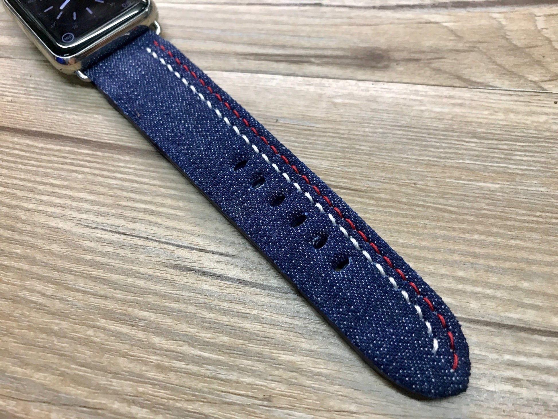 Apple Watch Band, Apple Watch 38mm, 42mm, Denim watch band, Apple Watch Strap, iwatch, Denim band - eternitizzz-straps-and-accessories