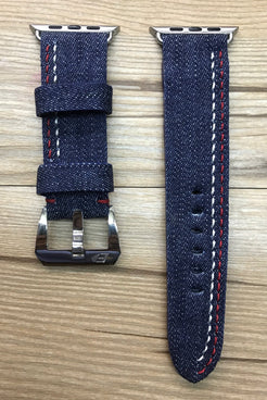 Apple Watch Band, Apple Watch 38mm, 42mm, Denim watch band, Apple Watch Strap, iwatch, Denim band - eternitizzz-straps-and-accessories