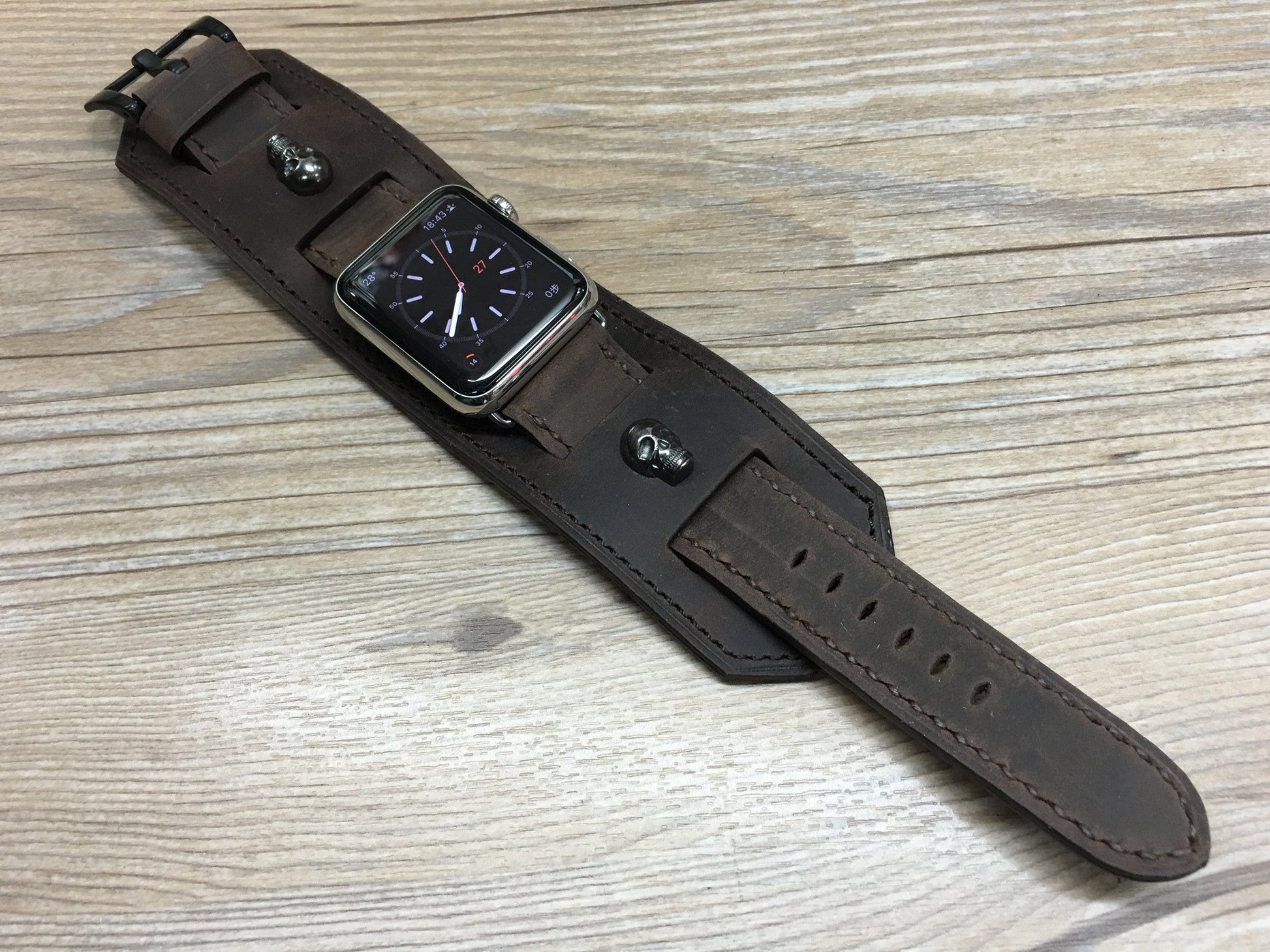 Apple Watch Band, Apple watch 44mm 42mm, Leather Watch Strap, Hermes Watch Band for Apple Watch 42mm - eternitizzz-straps-and-accessories