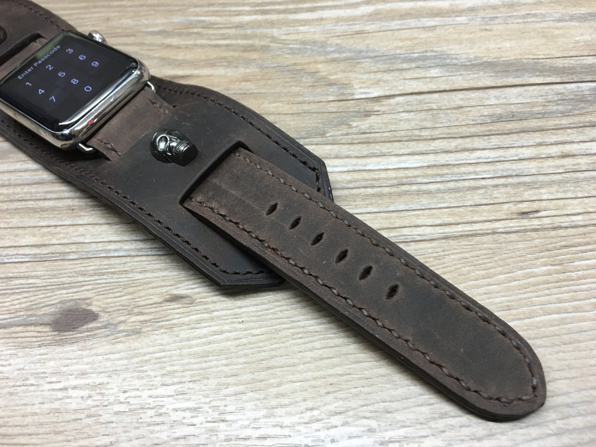 Apple Watch Band, Apple watch 44mm 42mm, Leather Watch Strap, Hermes Watch Band for Apple Watch 42mm - eternitizzz-straps-and-accessories