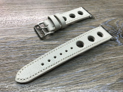 Apple Watch 40mm 44mm, Single Tour Rallye, Apple Watch 38mm, Apple Watch Band, Leather Watch Band, Apple Watch Strap, Cream White, Apple Watch 42mm - eternitizzz-straps-and-accessories