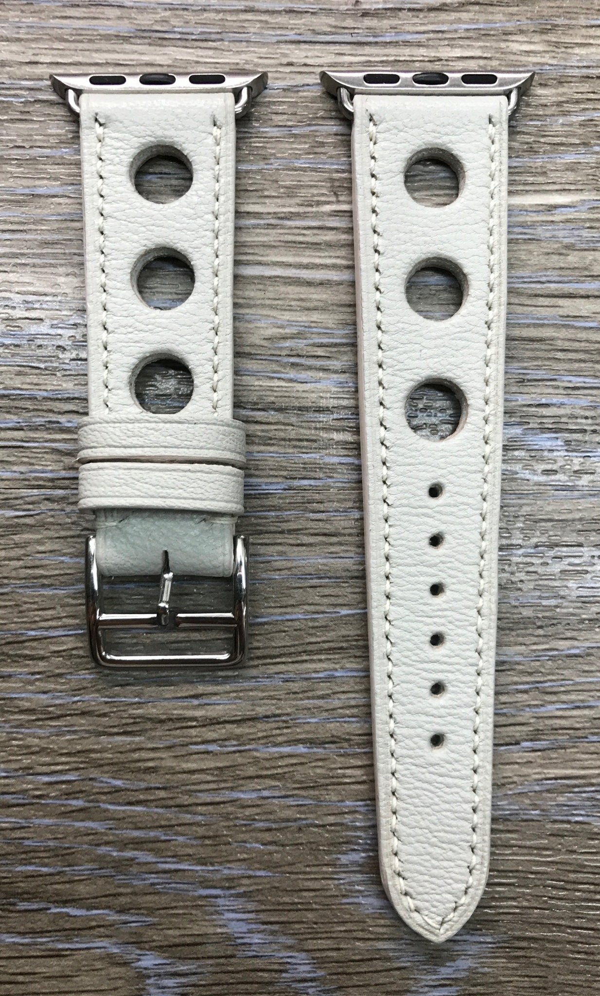 Band iWatch Apple Watch Band 41mm 40mm Off White Leather Watch Band Apple Watch 42mm Rose Gold