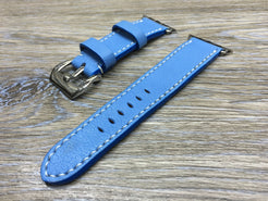 Apple Watch 44mm, 40mm, Ocean Blue Apple Watch Band, 42mm 38mm Watch Strap, Apple Watch Hermes, Rose Gold Apple Watch, Leather Watch Strap - eternitizzz-straps-and-accessories