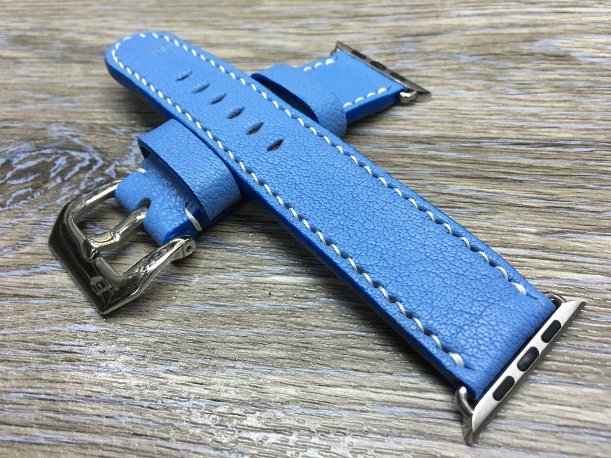 Apple Watch 44mm, 40mm, Ocean Blue Apple Watch Band, 42mm 38mm Watch Strap, Apple Watch Hermes, Rose Gold Apple Watch, Leather Watch Strap - eternitizzz-straps-and-accessories