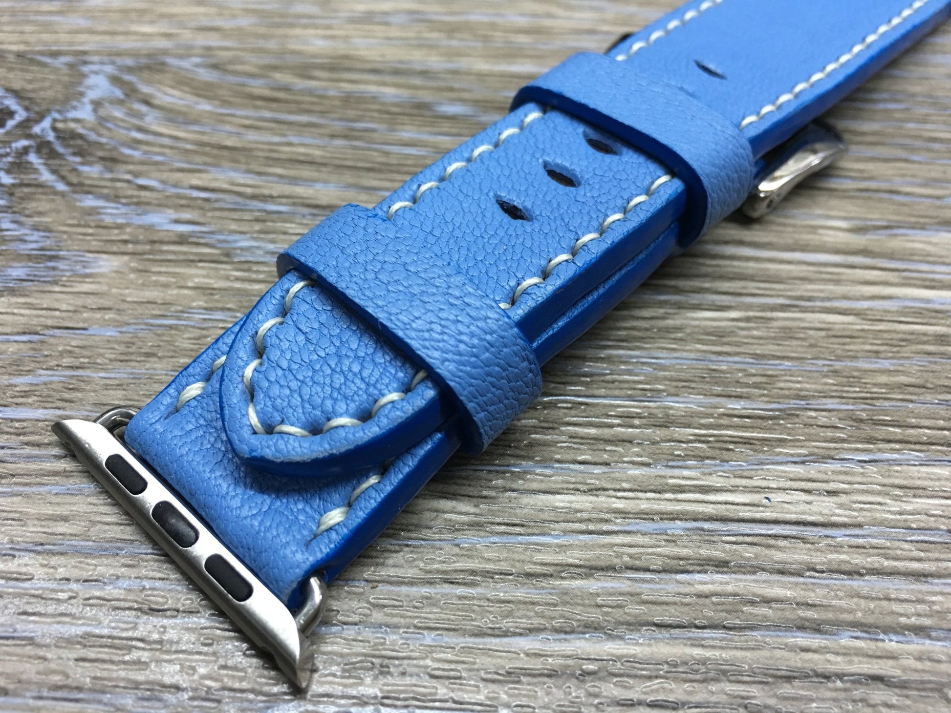 Apple Watch 44mm, 40mm, Ocean Blue Apple Watch Band, 42mm 38mm Watch Strap, Apple Watch Hermes, Rose Gold Apple Watch, Leather Watch Strap - eternitizzz-straps-and-accessories