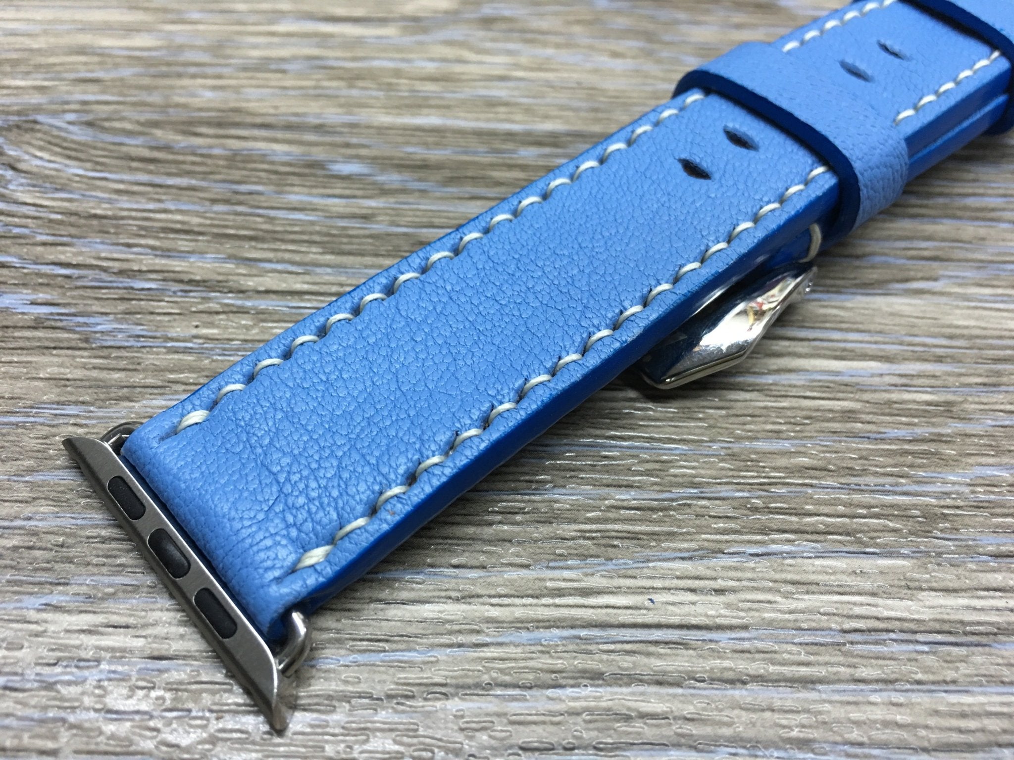 Apple Watch 44mm, 40mm, Ocean Blue Apple Watch Band, 42mm 38mm Watch Strap, Apple Watch Hermes, Rose Gold Apple Watch, Leather Watch Strap - eternitizzz-straps-and-accessories