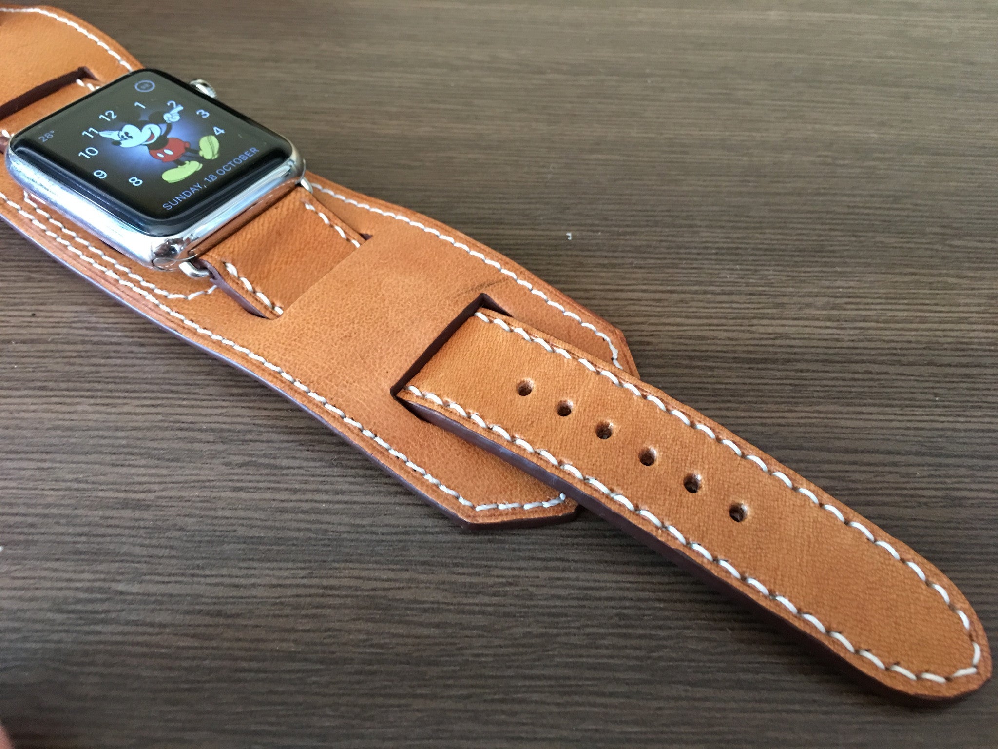 Apple Watch x Hermes Leather Cuff Watch Band, Apple Watch 42mm 44mm, Apple Watch band for iwatch Series 1 2 3 4 - eternitizzz-straps-and-accessories