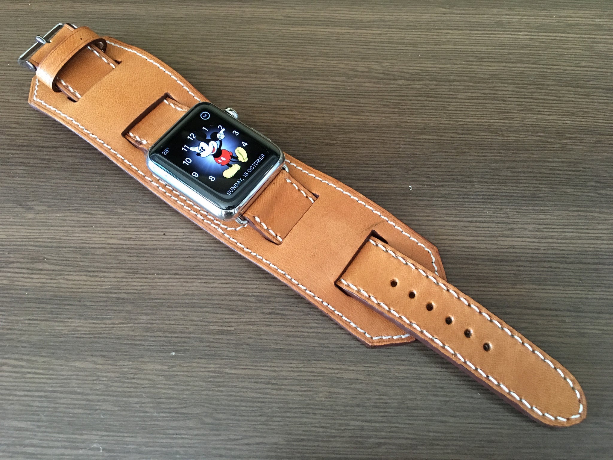 Apple Watch x Hermes Leather Cuff Watch Band, Apple Watch 42mm 44mm, Apple Watch band for iwatch Series 1 2 3 4 - eternitizzz-straps-and-accessories