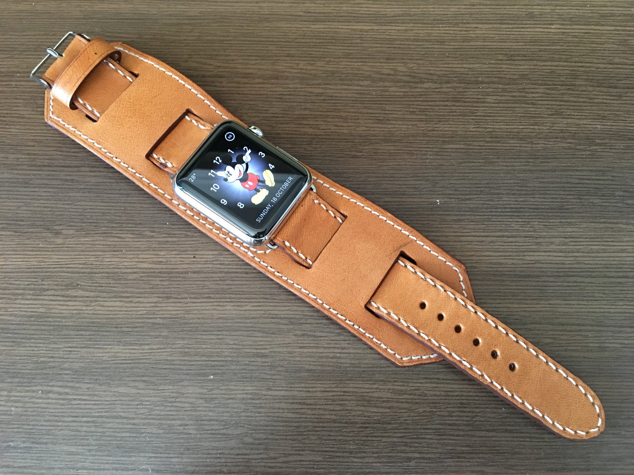 Apple Watch x Hermes Leather Cuff Watch Band, Apple Watch 42mm 44mm, Apple Watch band for iwatch Series 1 2 3 4 - eternitizzz-straps-and-accessories