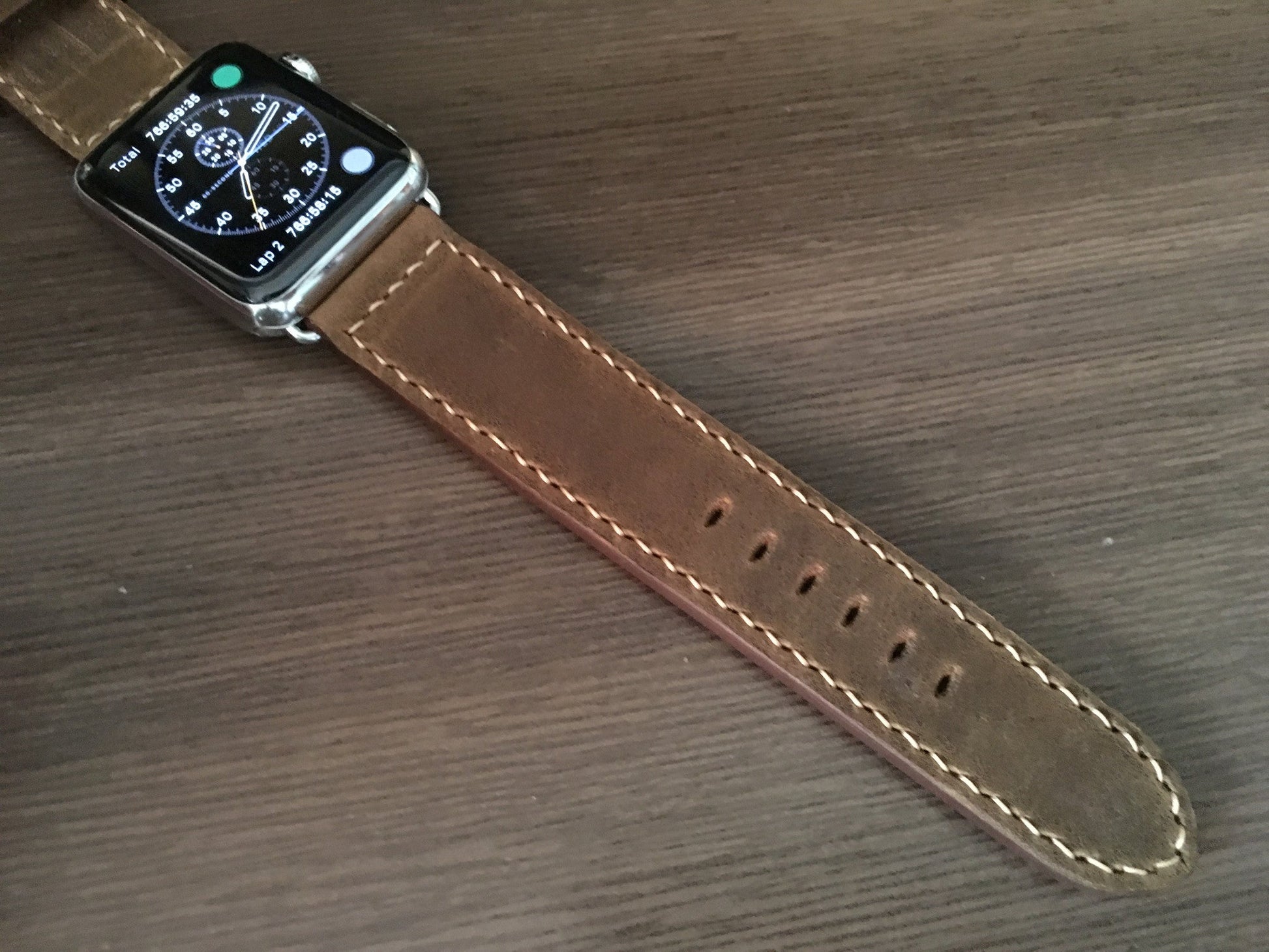 Apple Watch 44mm, 40mm, Apple Watch Band, Strap, Vintage Brown, Leather Watch Strap For Apple Watch 38mm & Apple Watch 42mm - eternitizzz-straps-and-accessories