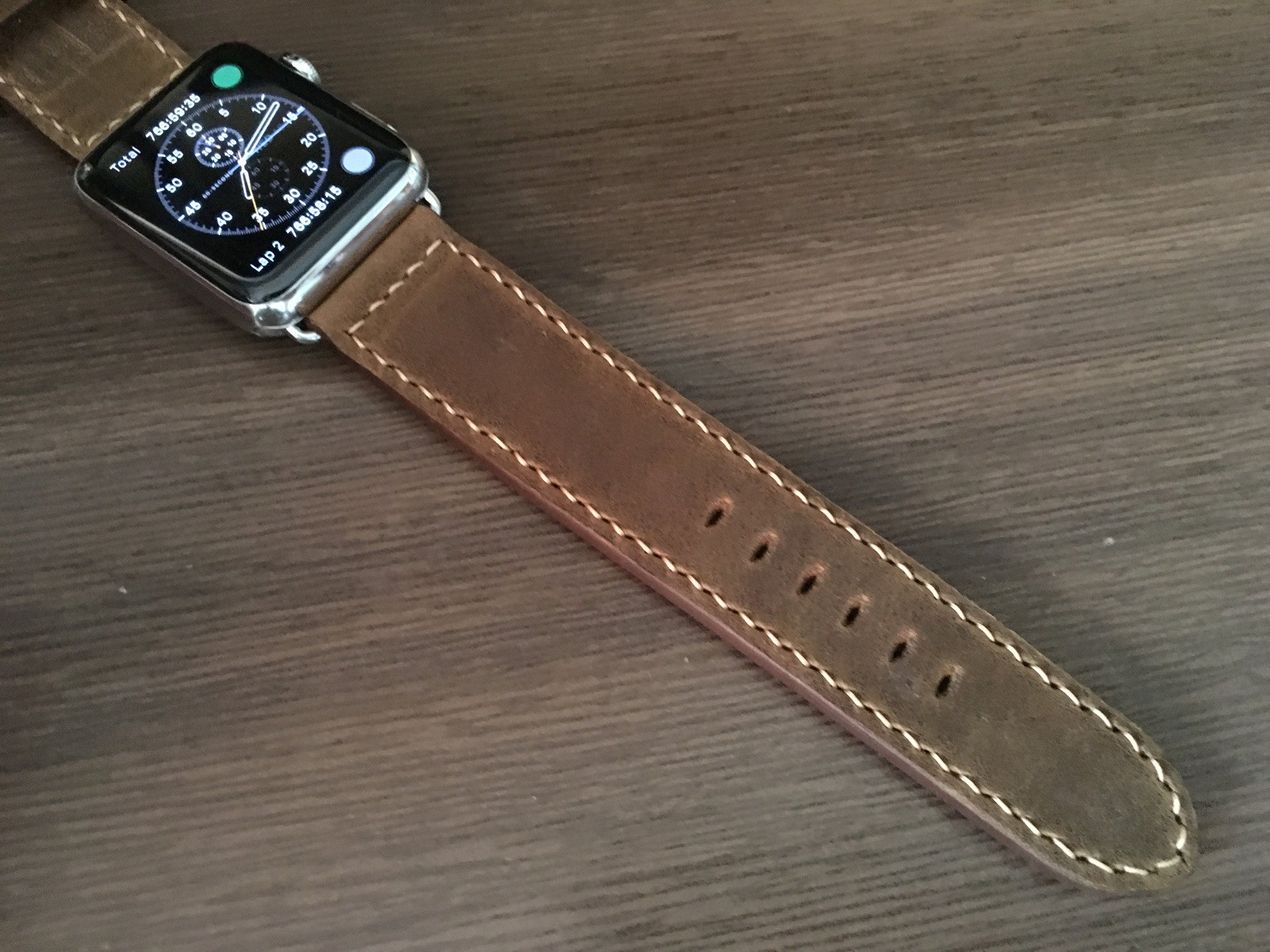 Apple Watch 44mm, 40mm, Apple Watch Band, Strap, Vintage Brown, Leather Watch Strap For Apple Watch 38mm & Apple Watch 42mm - eternitizzz-straps-and-accessories