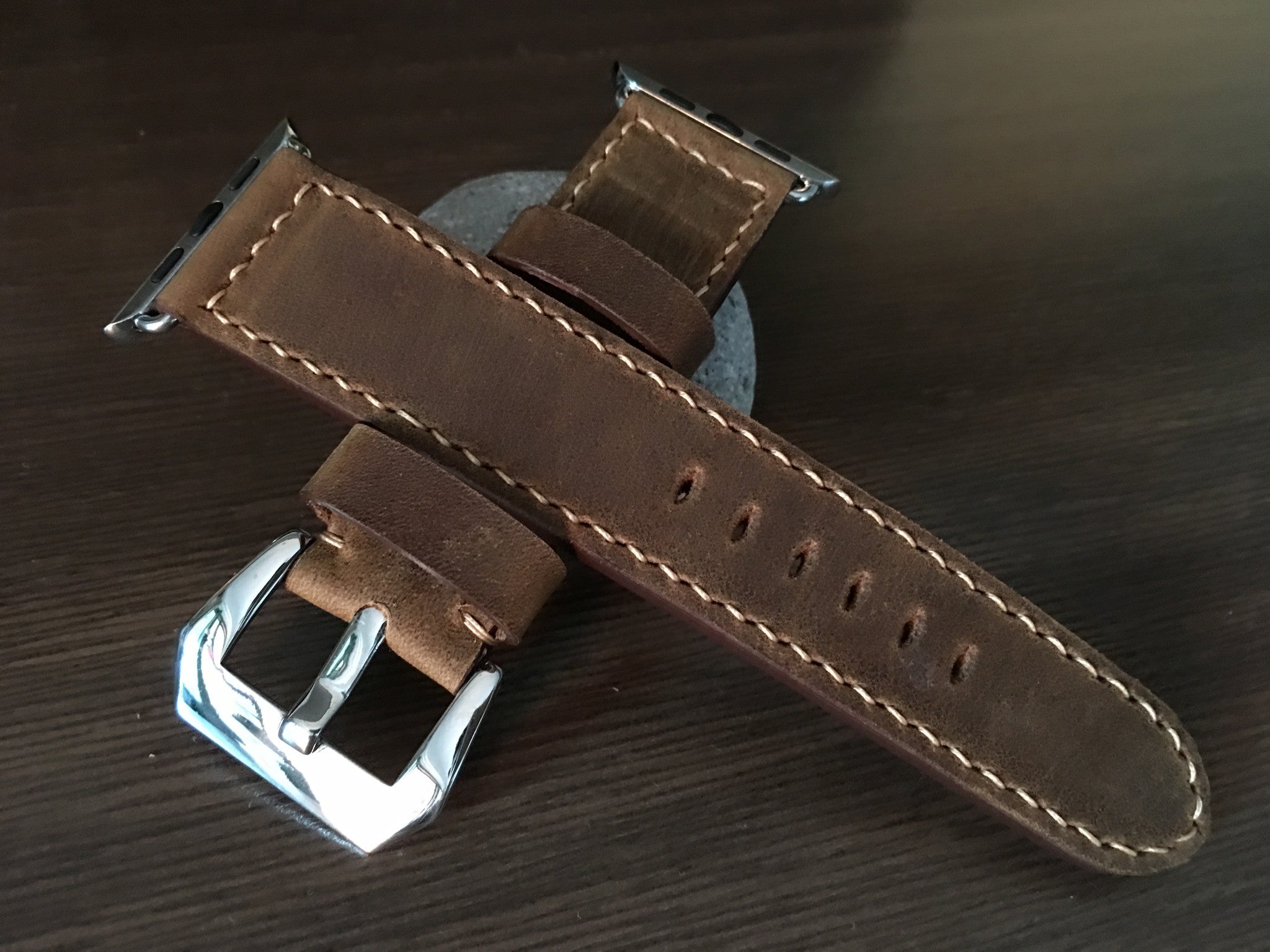 Apple Watch 44mm, 40mm, Apple Watch Band, Strap, Vintage Brown, Leather Watch Strap For Apple Watch 38mm & Apple Watch 42mm - eternitizzz-straps-and-accessories