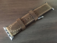 Apple Watch 44mm, 40mm, Apple Watch Band, Strap, Vintage Brown, Leather Watch Strap For Apple Watch 38mm & Apple Watch 42mm - eternitizzz-straps-and-accessories