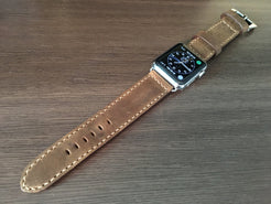 Apple Watch 44mm, 40mm, Apple Watch Band, Strap, Vintage Brown, Leather Watch Strap For Apple Watch 38mm & Apple Watch 42mm - eternitizzz-straps-and-accessories