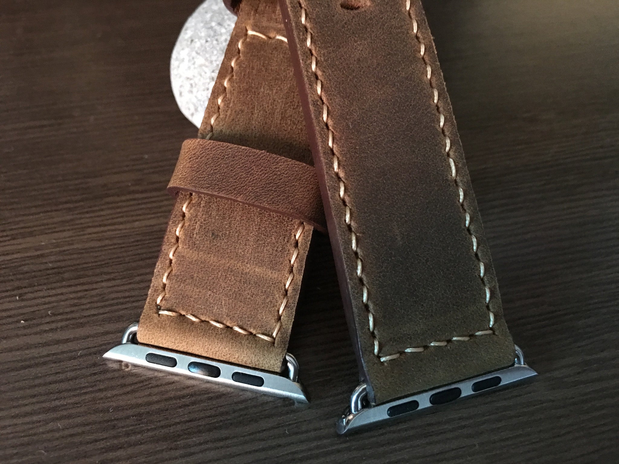 Apple Watch 44mm, 40mm, Apple Watch Band, Strap, Vintage Brown, Leather Watch Strap For Apple Watch 38mm & Apple Watch 42mm - eternitizzz-straps-and-accessories