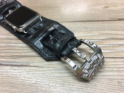 Apple Watch 44mm, 42mm, Apple Watch Band & Strap, Apple Watch Hermes, Black Alligator Bund Strap 38mm 40mm - eternitizzz-straps-and-accessories