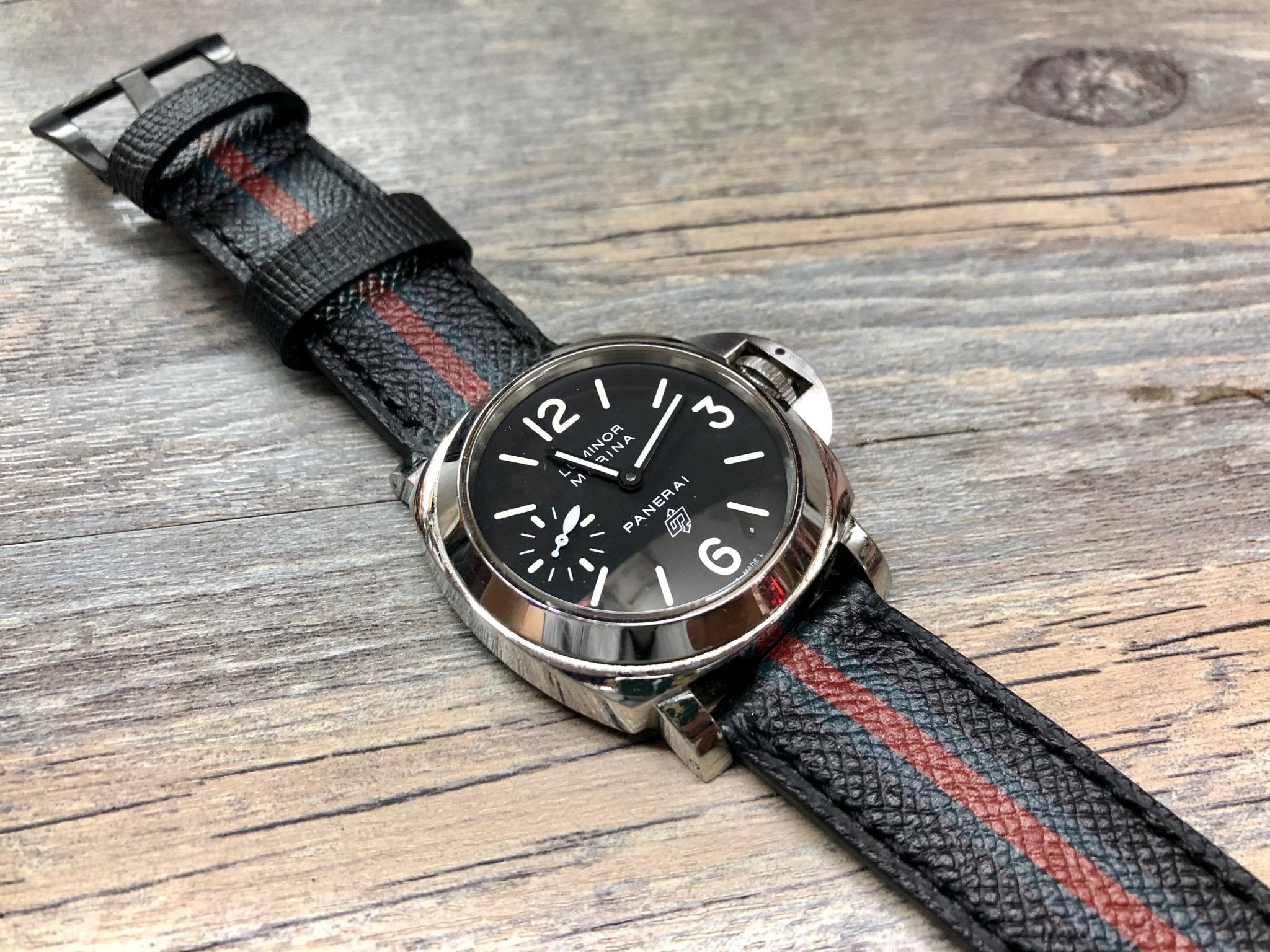 Panerai Black Watch Strap 24mm Gucci Effy Moom Pattern Watch Strap 26mm