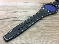 Leather Bund Straps, 20mm Watch straps, 20mm Watch bands, Black Watch Straps for Rolex Watches - FREE SHIPPING - eternitizzz-straps-and-accessories