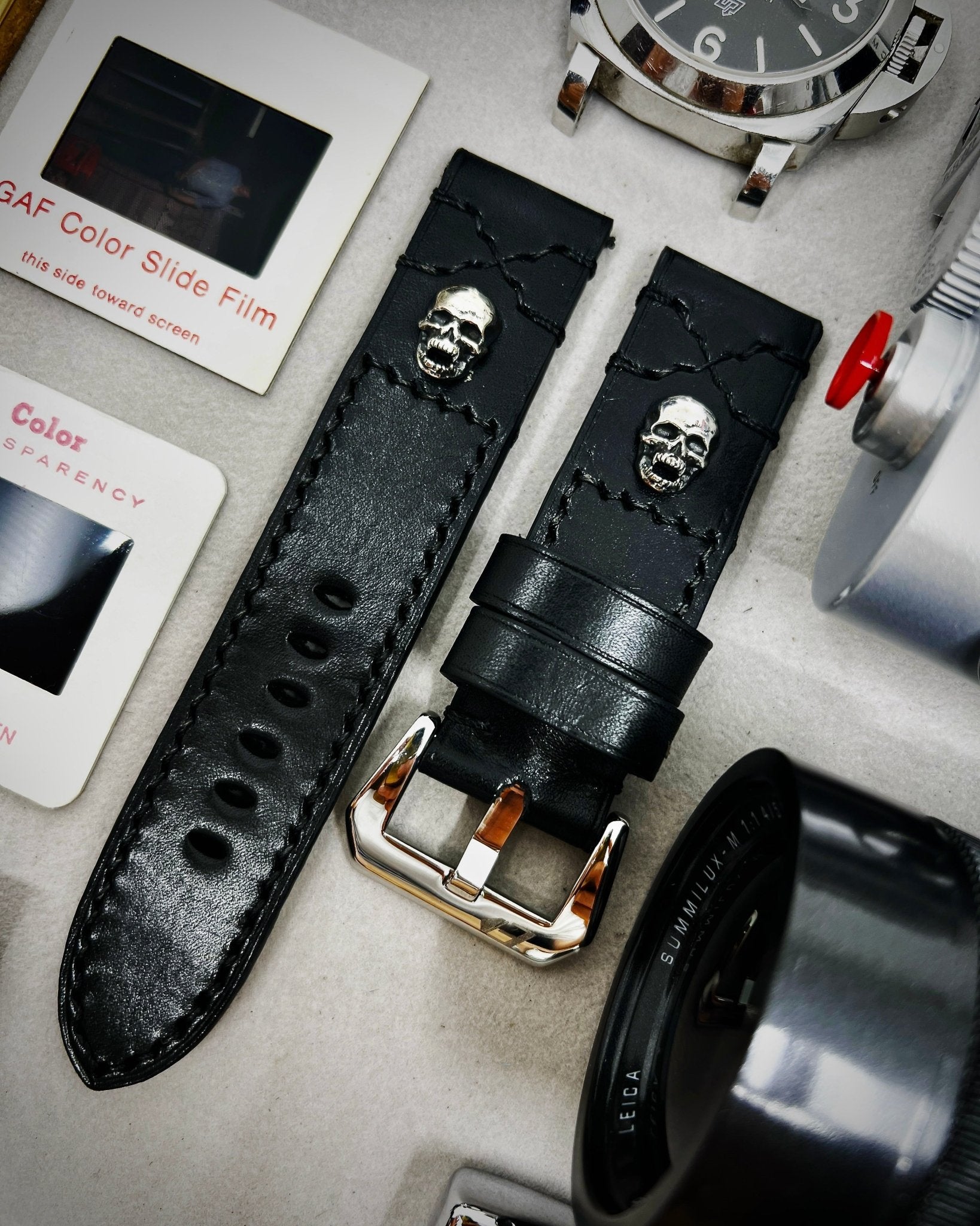 24mm leather watch online strap