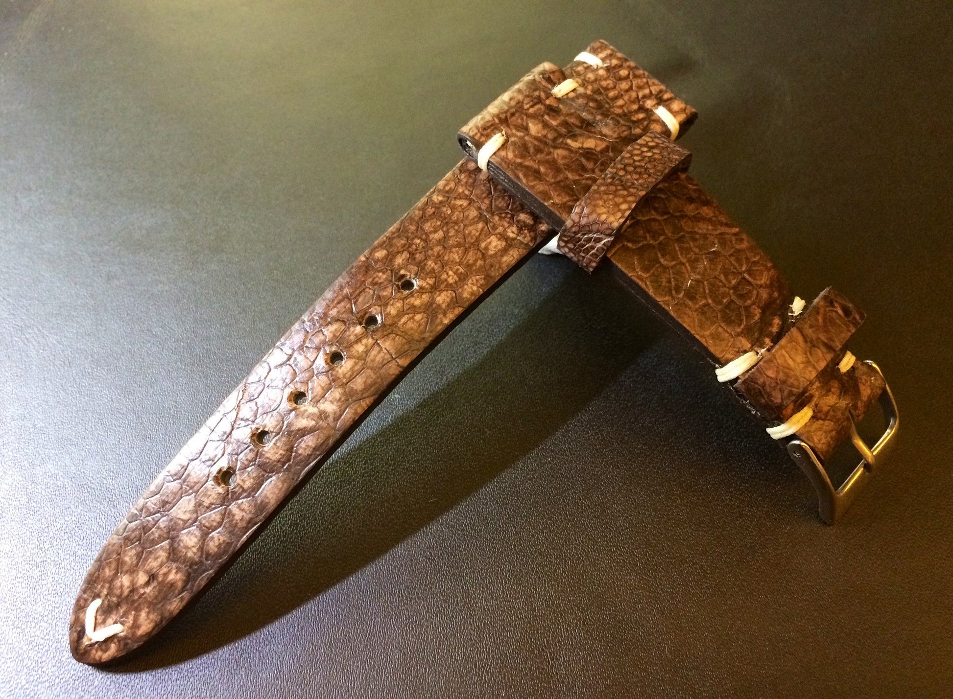 Vintage Ostrich leg Leather Rolex Strap 20mm - Rare, hard to find, Best Quality and Deal Guarantee!! - eternitizzz-straps-and-accessories