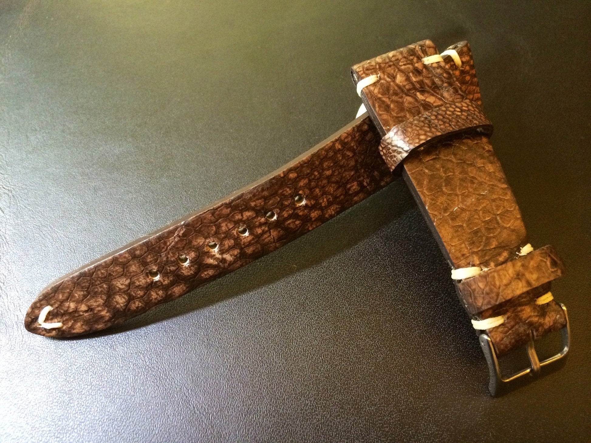 Vintage Ostrich leg Leather Rolex Strap 20mm - Rare, hard to find, Best Quality and Deal Guarantee!! - eternitizzz-straps-and-accessories