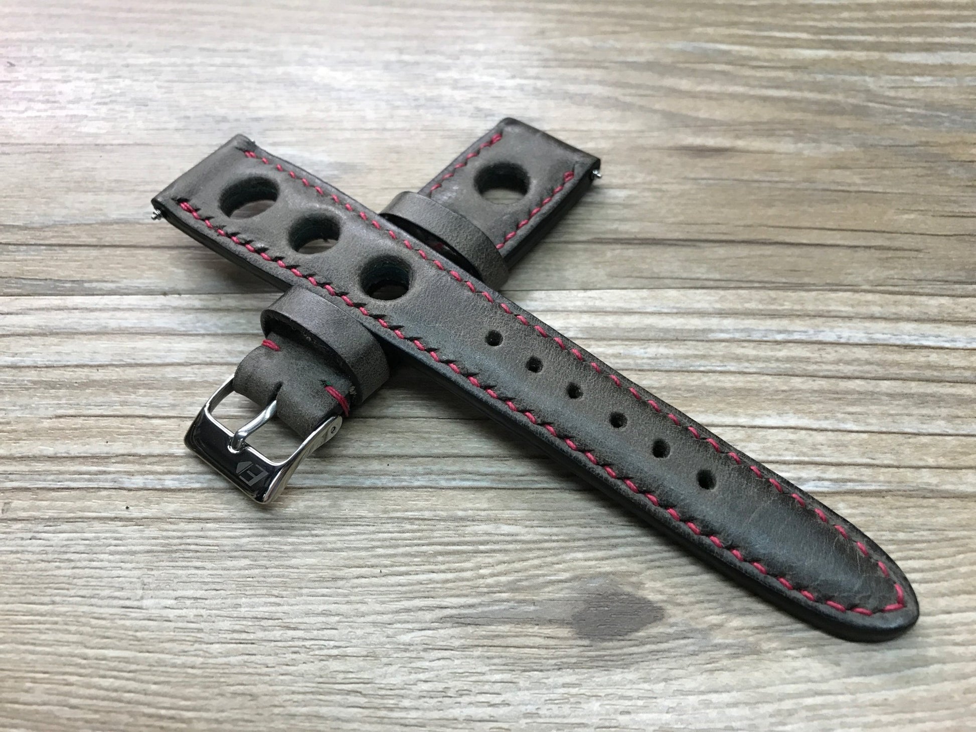 Brown Rally Watch Straps, Racing Watch Band, Leather watch strap, 18mm 19 20mm watch straps, FREE SHIPPING - eternitizzz-straps-and-accessories