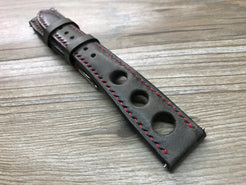 Brown Rally Watch Straps, Racing Watch Band, Leather watch strap, 18mm 19 20mm watch straps, FREE SHIPPING - eternitizzz-straps-and-accessories