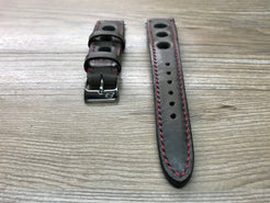 Brown Rally Watch Straps, Racing Watch Band, Leather watch strap, 18mm 19 20mm watch straps, FREE SHIPPING - eternitizzz-straps-and-accessories