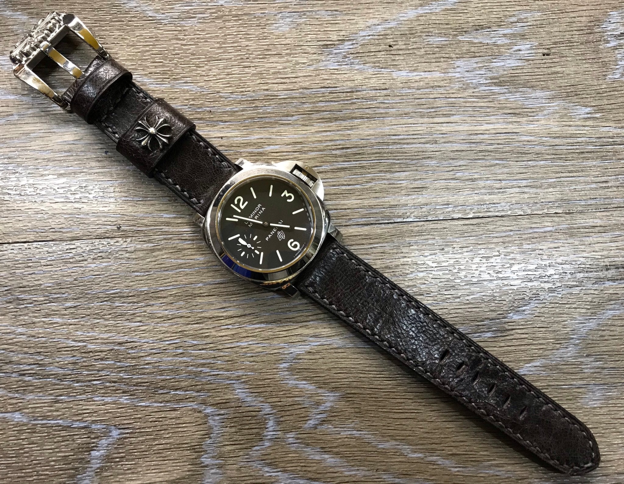 Eternitizzz Watch Straps and Accessories Handmade Panerai Waxed Vintage Leather Watch Band 24mm 26mm Strap 26mm default 3mm