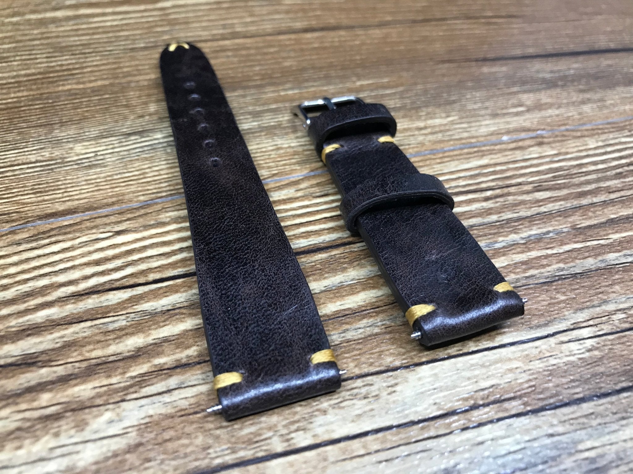 Distress Brown Watch Band, Rolex Watch Strap, Leather Watch Strap 19mm, 20mm, Watch Strap Replacement, 18mm - eternitizzz-straps-and-accessories