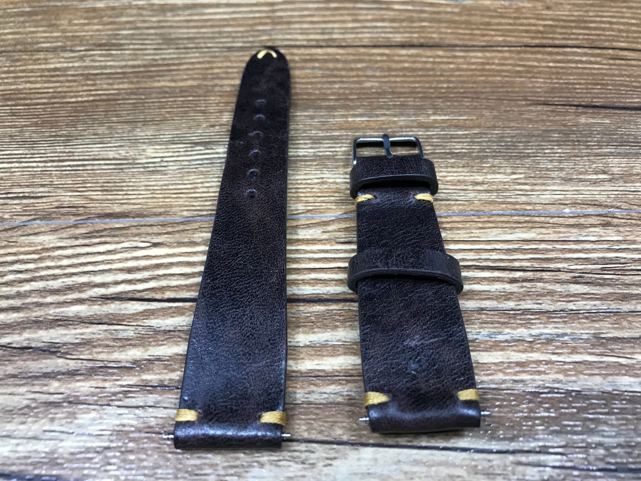 Distress Brown Watch Band, Rolex Watch Strap, Leather Watch Strap 19mm, 20mm, Watch Strap Replacement, 18mm - eternitizzz-straps-and-accessories