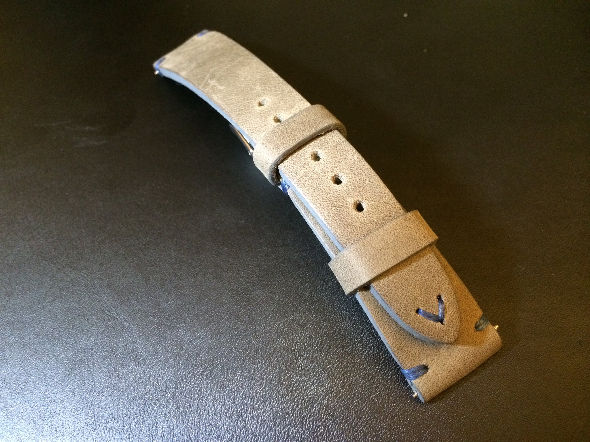 Leather Watch Strap, Leather Watch Band, Grey Watch Strap 20mm, 19mm, Rolex Watch Strap - eternitizzz-straps-and-accessories