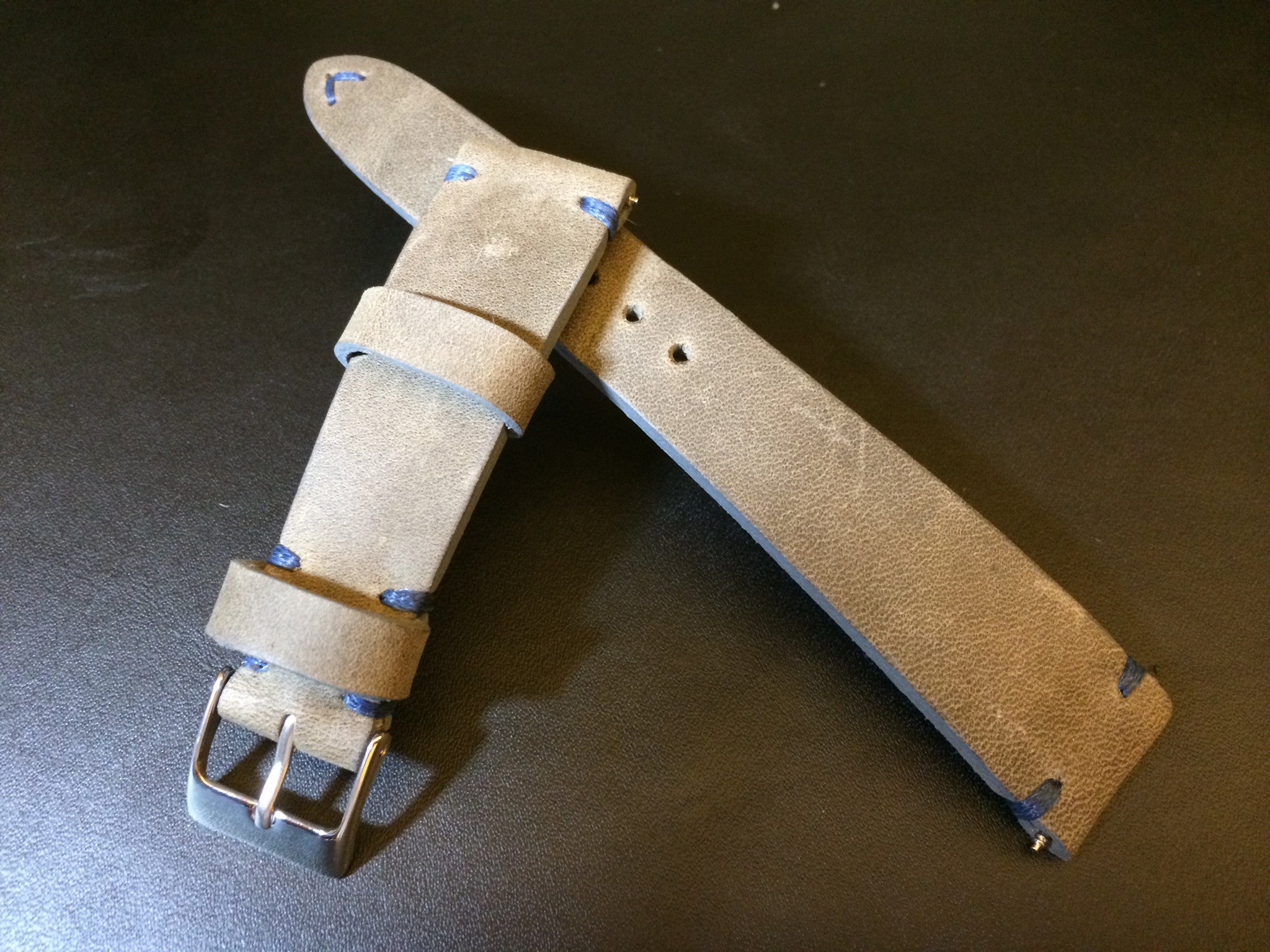 Leather Watch Strap, Leather Watch Band, Grey Watch Strap 20mm, 19mm, Rolex Watch Strap - eternitizzz-straps-and-accessories