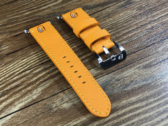 Homer Simpson Apple Watch Band, Apple Watch Leather Watch Band, Smart Watch Band, Handmade Yellow Apple Watch Ultra Watch Strap, iWatch Band 45mm