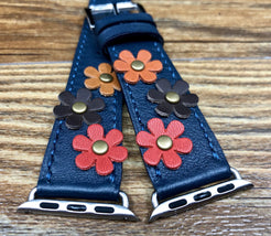 Apple Watch Series 5, Apple Watch Band, Single Tour Rallye, Blue Encre, Apple Watch 40mm, Apple Watch Band, Leather Watch Band, Apple Watch Strap - eternitizzz-straps-and-accessories