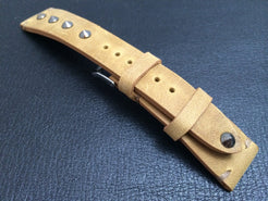 Vintage Real Leather Strap for Rolex, IWC, Omega (Khaki - Metal Pin) - 20mm/16mm - eternitizzz-straps-and-accessories