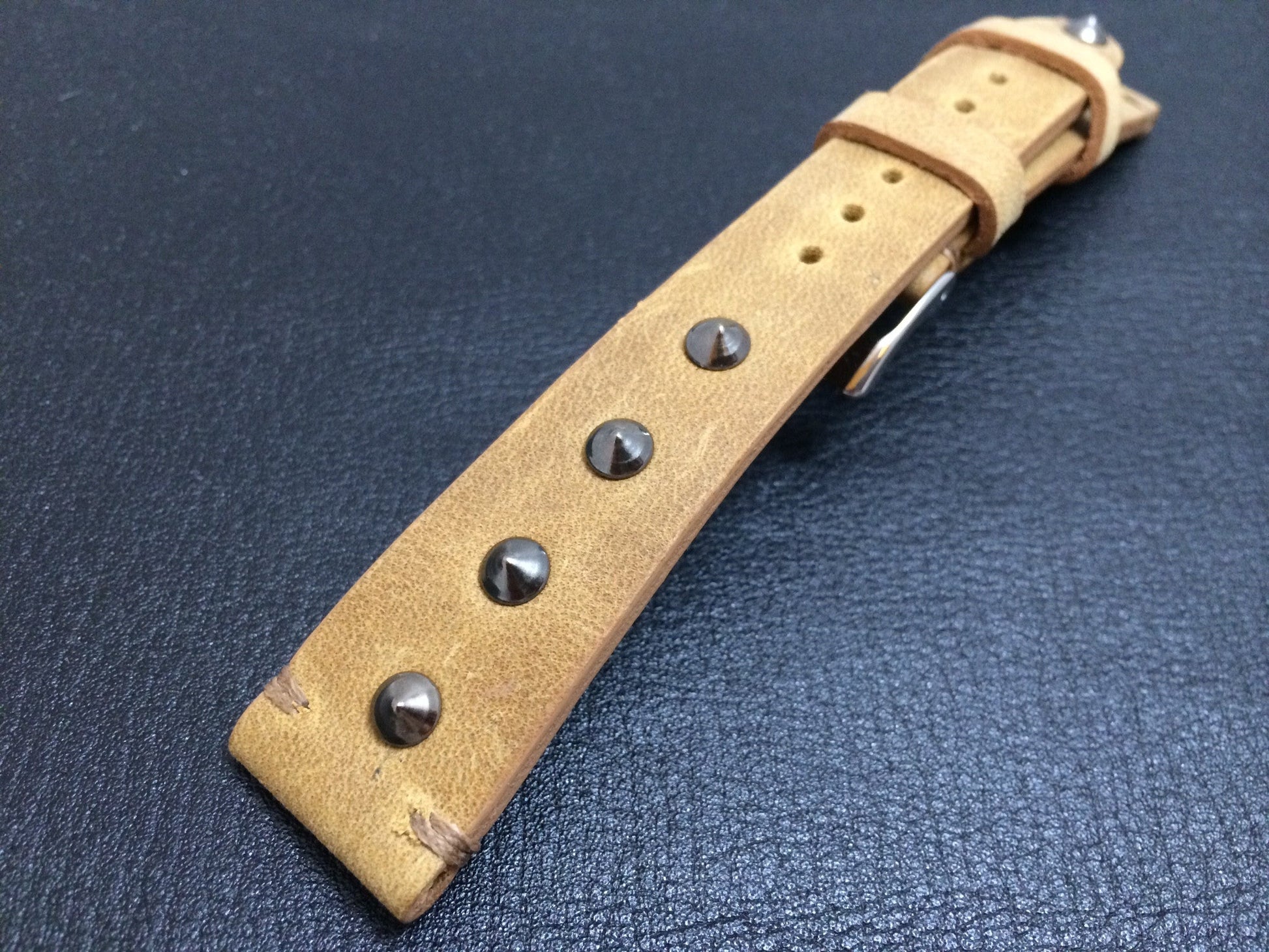 Vintage Real Leather Strap for Rolex, IWC, Omega (Khaki - Metal Pin) - 20mm/16mm - eternitizzz-straps-and-accessories