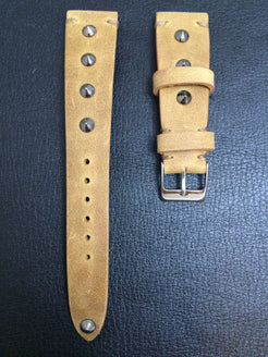 Vintage Real Leather Strap for Rolex, IWC, Omega (Khaki - Metal Pin) - 20mm/16mm - eternitizzz-straps-and-accessories