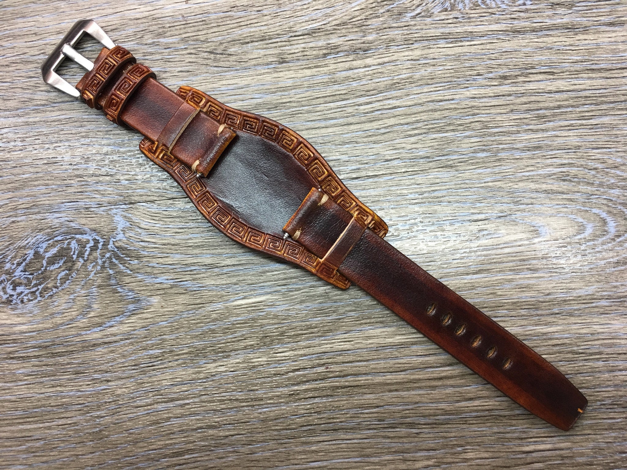 Real leather cuff watch strap for Rolex Watches (Leather Craving) - 20mm/20mm - eternitizzz-straps-and-accessories