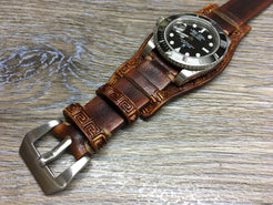 Real leather cuff watch strap for Rolex Watches (Leather Craving) - 20mm/20mm - eternitizzz-straps-and-accessories