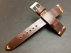 Leather Watch Strap, 19mm Watch Strap, Brown Watch Band, 18mm Watch Band, Rolex Watch strap - eternitizzz-straps-and-accessories