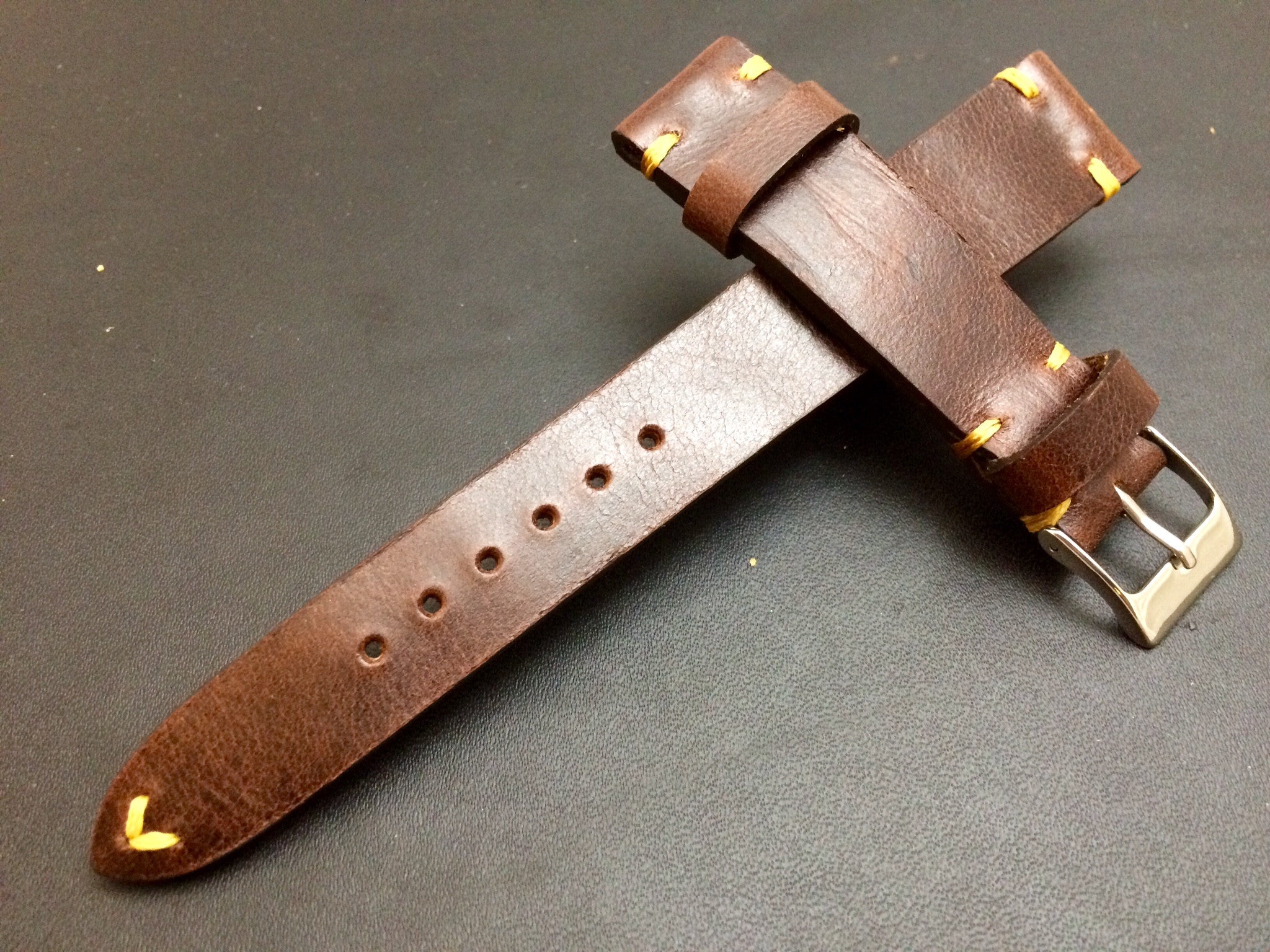 Leather Watch Strap, 19mm Watch Strap, Brown Watch Band, 18mm Watch Band, Rolex Watch strap - eternitizzz-straps-and-accessories