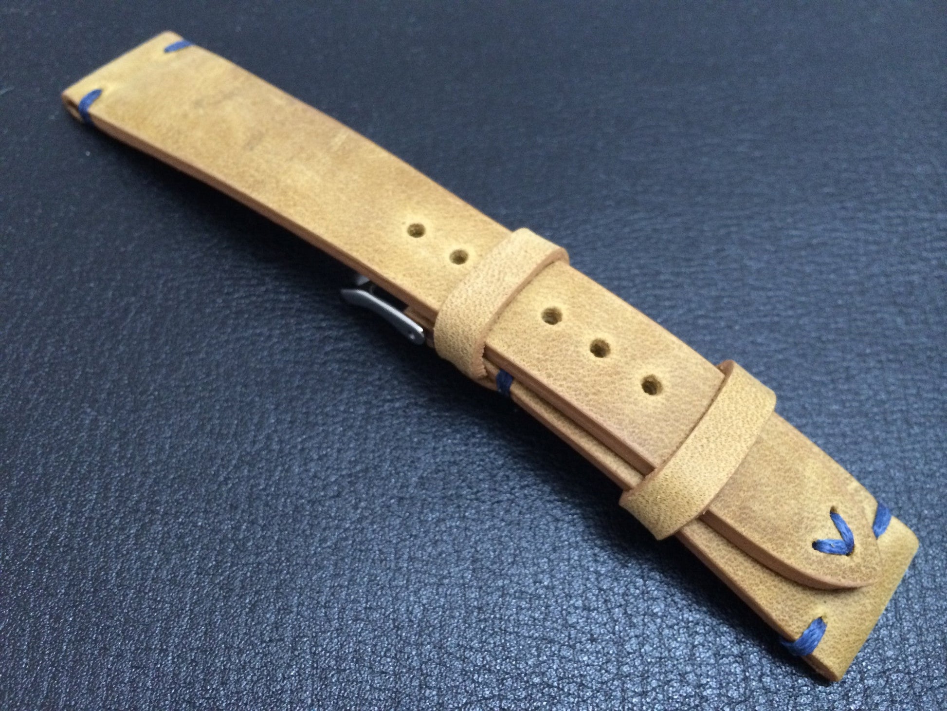 Leather Watch Strap, 20mm watch strap, 19mm watch band, Khaki Watch band for Rolex Watches - eternitizzz-straps-and-accessories